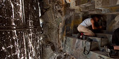 Ewen and Paul in defense cave