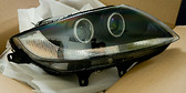 Headlight units with Tekarbon angel eyes